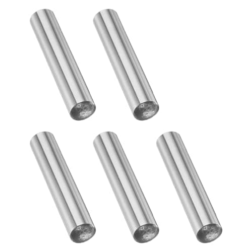 Image of PATIKIL 5 Pcs Carbon Steel Dowel Pins, 3/16" x 1-1/4 " Round Steel Metal Rods, Silver