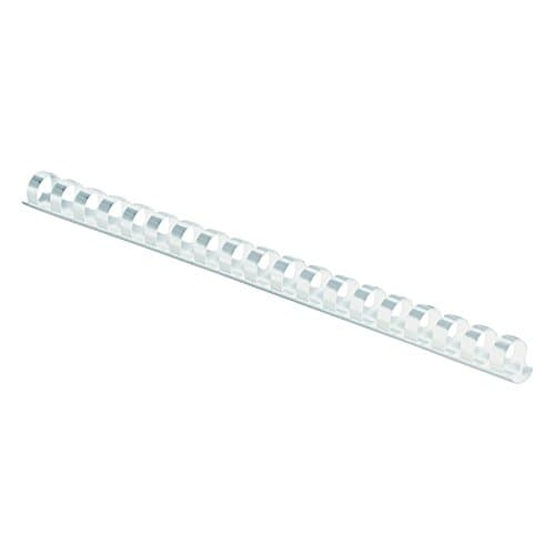 Image of Fellowes 52371, Plastic Combs - Round Back, 3/8", 100 pack, White