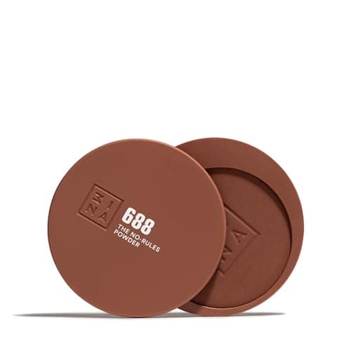 Image of 3INA MAKEUP - The No-Rules Powder 688 - Dark brown 3-in-1 Compact Powder with Hyaluronic Acid and Ceramides - Soft Formula