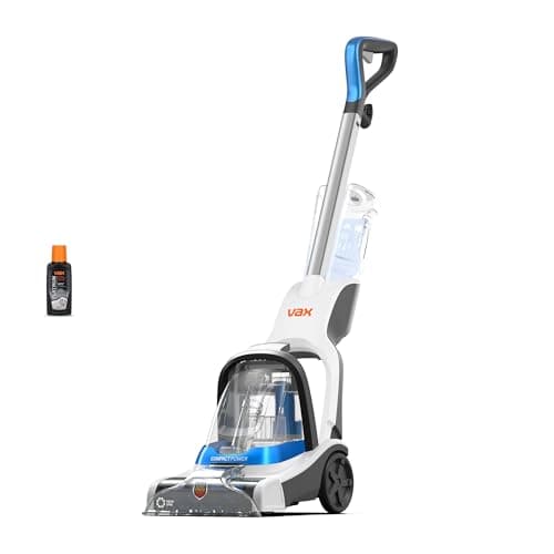 Image of Vax Compact Power Carpet Cleaner Machine, Upright Portable Rug Shampooer Washer, Included Solution, Easy to Carry, White, 800W, 5.5kg, CWCPV011