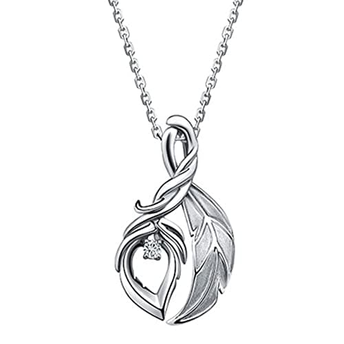 Image of Kashasin League of Legends Necklace for Women Men 925 Silver Pendant Xayah and Rakan LOL Couple Necklaces Jewelry Gift(Sliver)