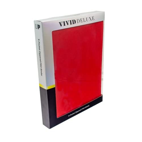 Image of Vivid Deluxe 9-Pocket Zippered PRO-Binder - Red