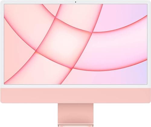 Image of 2021 Apple iMac with Apple M1 Chip with 8-core CPU (24-inch, 512GB SSD Storage) (QWERTY English) Pink (Renewed)