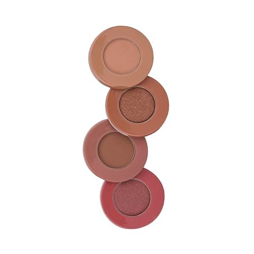 Image of Barry M Pot Twist 4x Eyeshadow Palette Berry – Creamy Pigmented Eye Shadow Stack, Blendable, Matte & Shimmer, Nude Neutral Makeup Travel Size