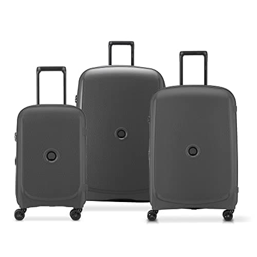 Image of DELSEY Paris - Belmont Plus MR (Recycled Material) - Set of 3 Hard suitcases 55cm/ 70.5cm/ 82.5cm - Black