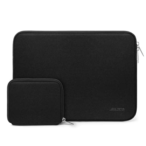Image of MOSISO Laptop Case 13.3 inch, 13-13.3 inch Laptop Sleeve Bag Compatible with MacBook Air/Pro 13/Pro 14 M5 M4 M3 M2 M1, HP Dell ASUS Lenovo, Neoprene Computer Sleeve Bag with Small Case, Black
