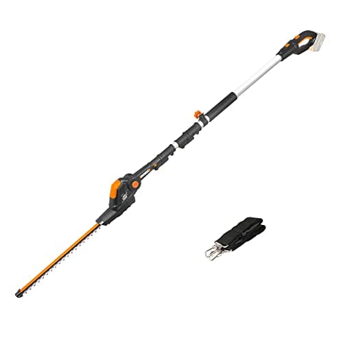 Image of WORX WG252E.9 20V Cordless Pole Hedge Trimmer 45cm, Reach up to 2.8m, Multi-angle adjustable head, Battery And Charger Not Included