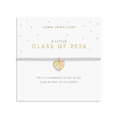 Image of Joma Jewellery A LITTLE CLASS OF 2026 Silver & Gold Plated Bracelet 17.5cm stretch