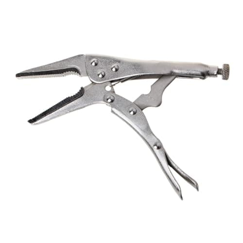 Image of 6.5 Inch Long Nose Locking Pliers Needle Nose Vise Grips Steel Grip Pliers Adjustable Locking Tool Sheet Metal Gripping Welding Clamp Pliers Precision Grip Hand