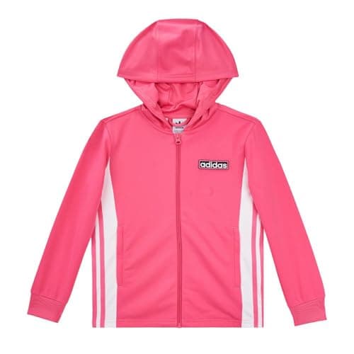 Image of adidas Sweatshirt Pink Girl Fz Hoodie, Pink, 12-13 ans