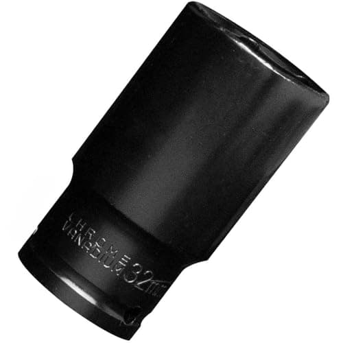 Image of ZHJZFZ 32MM Impact Socket 1/2 Inch Drive, Deep 6-Point Wheel Nut Socket Set, CR-MO for Easy Car Repair, Mechanical Maintenance, and Home Use