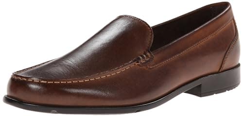 Image of Rockport Men's Classic Lite Venetian loafers shoes, Dark Brown, 8 UK
