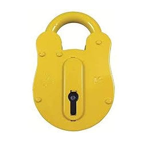 Image of Walsall Old English FIRE Brigade FB14 Padlock (Yellow) with 1 Key
