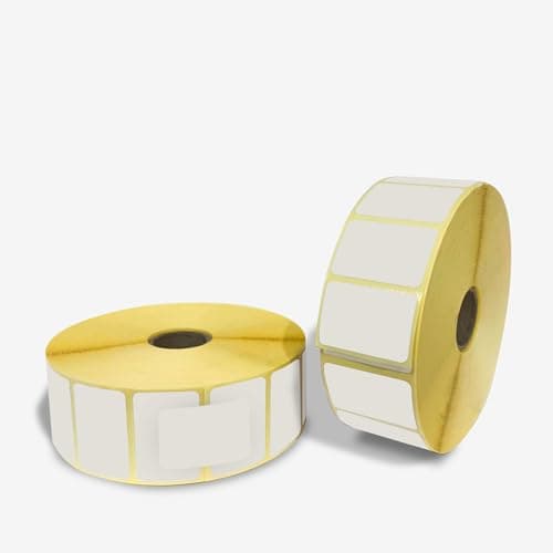 Image of Direct Thermal Labels 38 x 25 mm (1.5" x 1"), White – Permanent Adhesive, 2000 Labels per Roll, Compatible with (Zebra, Honeywell, Citizen, Toshiba and TSC Desktop Printers)