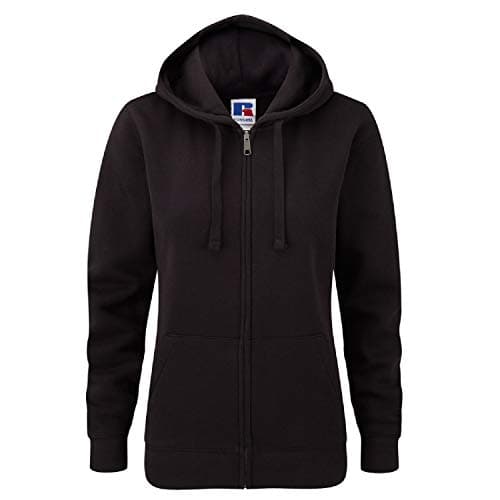 Image of Russell Ladies Premium Authentic Zipped Hoodie (3-Layer Fabric) (M) (Black)