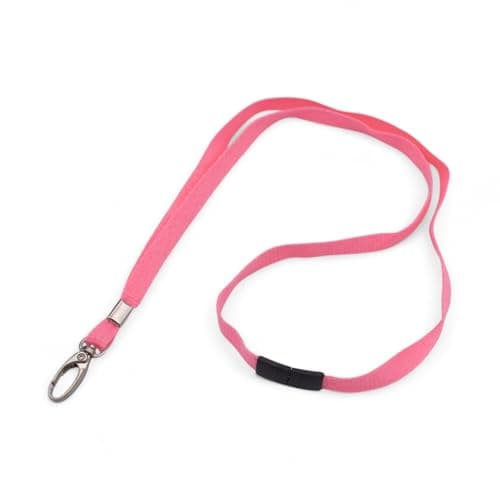 Image of ALG ID Cards® 10mm Pink Lanyard with Safety Breakaway & Metal Lobster Clip - Comfortable & Colourful - Durable Neck Strap for ID Badge Holders - Perfect for Staff, Students & Access Control