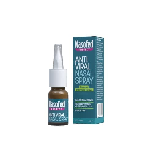 Image of Nasofed Anti Viral Nasal Spray. Helps Protect from Viruses, Colds & Flu. 4 Hours Protection with Each Application. Steroid Free. 1 x 10 ml