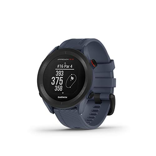 Image of Garmin Approach S12, 44mm GPS Golf watch, essential on course features, pre loaded with 43,000 courses, up to 30 hours in GPS mode, Granite Blue