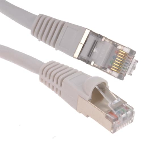Image of kenable Cat6A SSTP Network Cable LSZH RJ45 Ethernet Patch Lead 10 Gigabit 600MHz Snagless 0.5m Grey