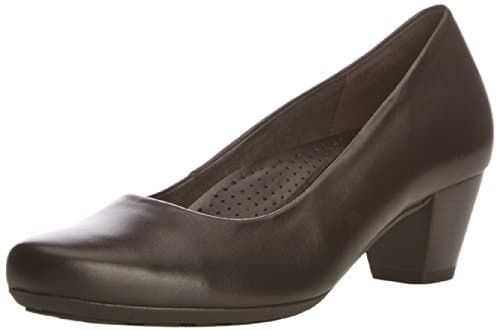 Image of Gabor Womens Brambling Court Shoes 92.120.57 Black Leather 4 UK, 37 EU