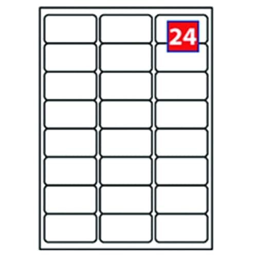 Image of Easy Peel Address Labels – 24 per Sheet, 2400 Self Adhesive Stickers (100 A4 Sheets) – Compatible with Inkjet & Laser Printers – White Sticky Paper by EJRange