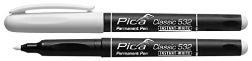 Image of Pica 532-52 Pica Classic Instant White Permanent Marker Pen Bullet Fine Tip