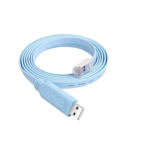 Image of USB to Console Cable, USB to RJ45 Console to Ethernet Cable Adapter, Compatible Replacement Console Cable for Cisco Windows Mac Linux Vista, High Speed Connection for Networking PC Laptop Router,1.8M