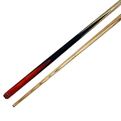 Image of BCE Classic 2 Piece Snooker Cue (BCL-SF4-1) - 145cm Length, North American Ash Cue with 9.5mm Tip, Black Butt/Natural Wood Shaft, 57 inch, UK