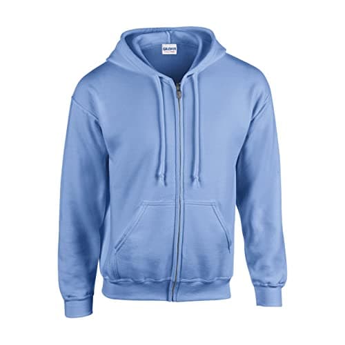 Image of Gildan Heavy Blendâ Full Zip Hooded Sweatshirt Sweatshirt, Carolina Blue, L Unisex Adult, Carolina Blue, L