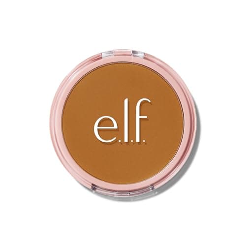 Image of e.l.f. Halo Glow Powder Filter, Pressed Finishing Powder, Buildable Coverage, Crease-Resistant, Blurs the Appearance of Pores, With Velour Puff and Mirror, Vegan & Cruelty-Free, Deep Warm