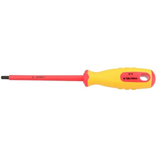 Image of T20 x 100mm VDE Torx Star Insulated Screwdriver for Use On Hybrid Electric Cars