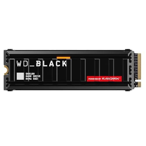 Image of WD_BLACK SN8100 PCIe Gen 5 NVMe SSD 1TB (Up to 14,900MB/s read speed, Up to 11,000MB/s write speed, M.2 2280 with Heatsink, Next Gen TLC 3D NAND Technology) POWERED BY SANDISK