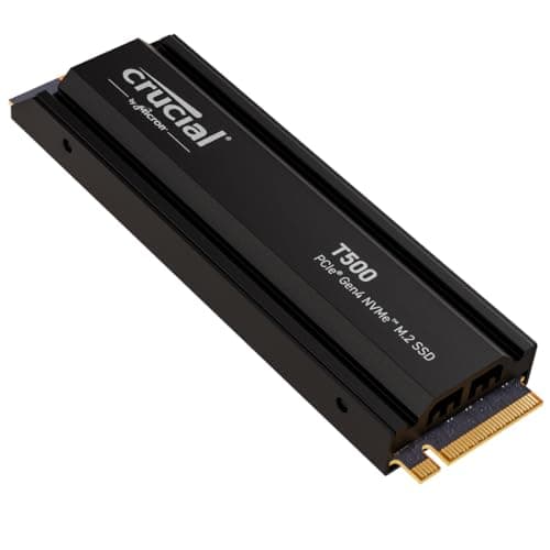 Image of Crucial T500 1TB SSD PCIe Gen4 NVMe M.2 with Heatsink, Up to 7300MB/s, Compatible with PlayStation 5, TLC NAND, Desktop PC, Solid State Drive - CT1000T500SSD5