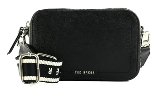 Image of Ted Baker cross body bag Linzie Webbing Leather Crossbody Camera Bag Black