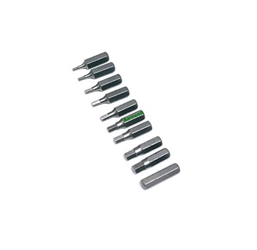 Image of Barnwell Set of 10 Hexagon/Hex/Allen Imperial Screwdriver Bits 1/16",5/64",3/32",1/4"