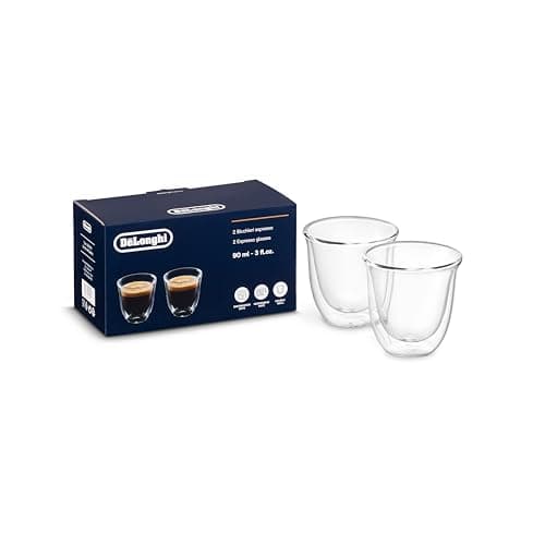 Image of De'Longhi DLSC310 double-walled espresso glass set of 2, 2 pieces (pack of 1)