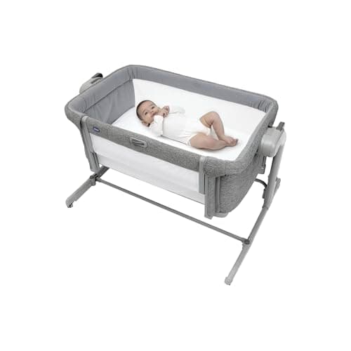 Image of Chicco Next2Me Magic Evo Infant Cosleeping Crib, Compatible with Different Beds, Rocking Mode, Adjustable Height, Sliding Barrier, 4 wheels, Good Air Circulation, Mattress and Bag Included, 0-6 m
