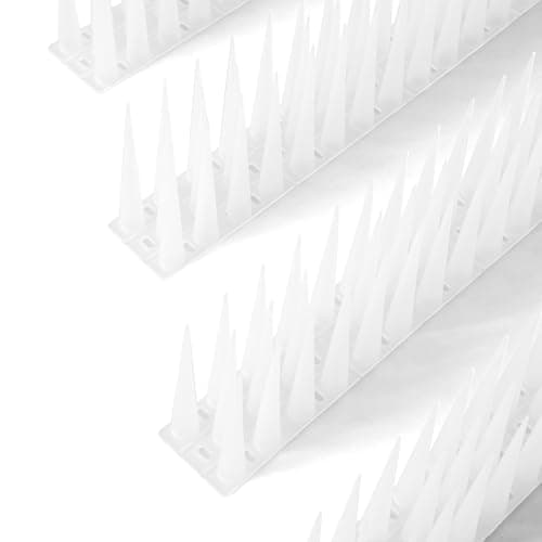 Image of OFFO Bird Spikes High for Anti Pigeons Spikes to Keep Bird or Animals Away, Fence Spikes of Bird Deterrent Covers 1.2m, Height 10cm,Frosted Clear