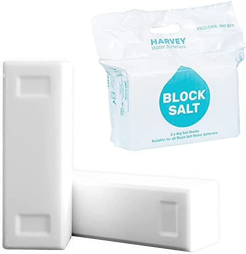 Image of Harvey Block Salt for Water Softeners | Original Pure Grade A Food Quality Salt | 3 Bags, Securely Boxed | Each Bag Contains 2 Blocks | Efficient Softening Solution