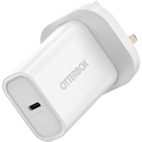 Image of OtterBox Standard UK 30W USB-C PD Wall Charger, Fast Charger for Smartphone and Tablet, Drop Tested, Ultra Durable, White