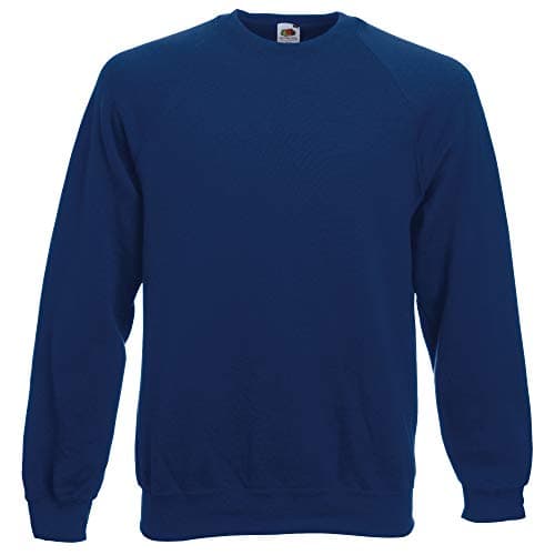 Image of Fruit of the Loom Childrens/Kids Unisex Raglan Sleeve Sweatshirt (3-4) (Navy)