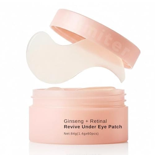 Image of Ginseng + Retinal Under Eye Patches for Puffy Eyes, Revive Under Eye Masks Skincare, Under Eye Gel Patches, Brightens Dark Circles, Smooth Wrinkles & Fine Lines, Korean Skincare 60Patches