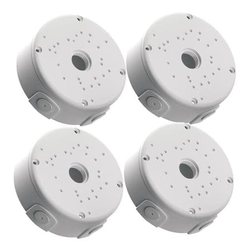 Image of Security Camera Junction Box, 4X Waterproof Junction Boxes For Surveillan-ce Cameras, Unive-rsal Junction Box Deep Base, Hide Cable Junction Box, Camera Cover For Wall Ceiling