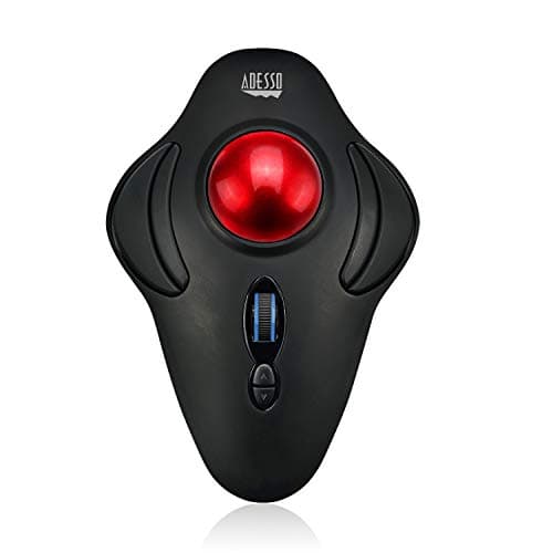 Image of Adesso 2.4Ghz Wireless Programmable Ambidextrous Ergonomic Trackball Mouse, with, Black, iMouse T40