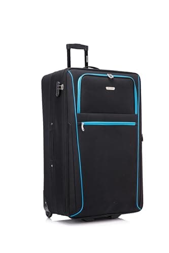Image of Extra Large Suitcase 32" Super Lightweight Luggage Integrated Combination Lock 20% Expandable 2 Wheel Soft Shell Check in Hold Luggage for 30kg
