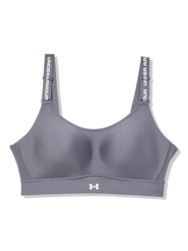 Image of Under Armour Womens Women's UA Infinity 2.0 Mid Sports Bra Bra, Castlerock / / White, L/A