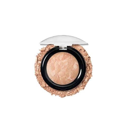 Image of LAURA GELLER Baked Balance-n-Brighten Colour Correcting Powder Foundation (Light) Travel Size Buildable Light to Medium Coverage Baked Foundation, Demi-Matte Finish