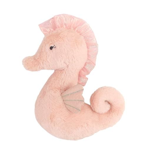 Image of MON AMI Saby The Seahorse 12-Inch Stuffed Animal for Boys & Girls | Soft Pink Ocean Plush Toy with Swirly Tail | Marine Playtime Companion | Nursery Décor | Gift for All Ages