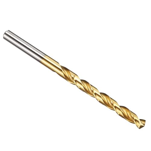 Image of PATIKIL 6.1mm Drill Bit, M42 8% Cobalt High-Speed Steel Jobber Straight Shank 135° Titanium Nitride (TiN) Coated for Hard Metal Stainless Steel - 1 Pack