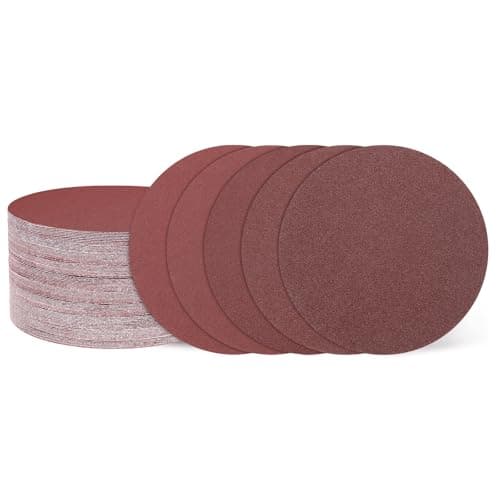Image of sourcing map 18 Pcs 200mm 8 Inch Sanding Disc 80/100/120/180/240/400 Grit Hook and Loop Sandpaper Random Orbital Sander Pads for Woodworking Automotive Metal